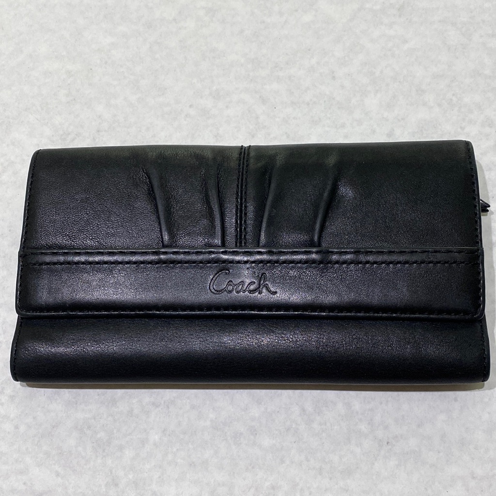 Coach Black Leather Bifold Wallet